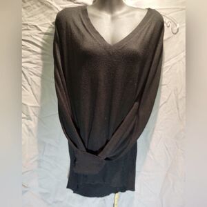 Mossimo XXL Women BLK Knit pullover vneck classic sweater